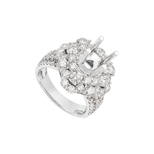 Vỏ nhẫn Kim cương Vàng trắng 18K PNJ 00DDW000675