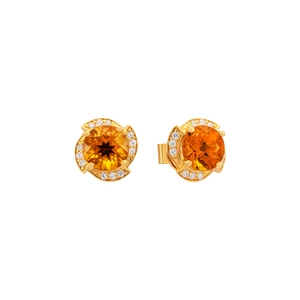 Bông tai Vàng 18K đính đá Citrine PNJ CTXMY000019