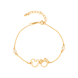 Lắc tay Vàng 14K đính đá CZ Disney|PNJ Mickey & Minnie XM00Y060269