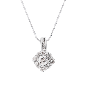 Mặt dây chuyền Kim cương Vàng trắng 14K PNJ DDDDW000243