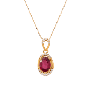 Mặt dây chuyền Vàng 18K đính đá Ruby PNJ RBXMY000152