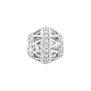 Hạt charm Vàng trắng 18K đính đá CZ PNJ XM00W000078