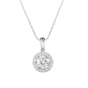 Mặt dây chuyền Vàng trắng 10K đính đá ECZ PNJ XMXMW000408