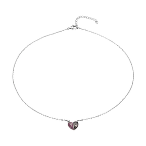 Dây cổ Bạc đính đá Disney|PNJ Alice In Wonderland trái tim XMXMW060081