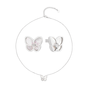 Bộ trang sức bạc đính đá Mother of Pearl PNJSilver 60002-60003