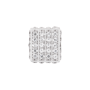 Hạt charm Vàng trắng 18K đính đá CZ PNJ XM00W000071