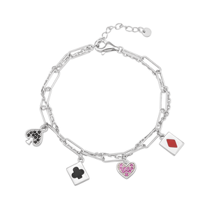 Lắc Bạc đính đá Disney|PNJ Alice In Wonderland XMXMW060072