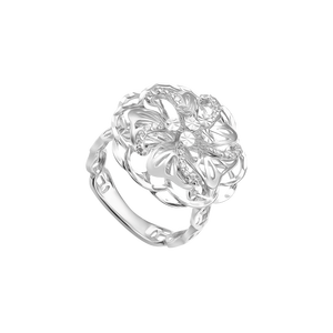 Nhẫn Vàng trắng Ý 18K đính đá CZ PNJ XM00W000956