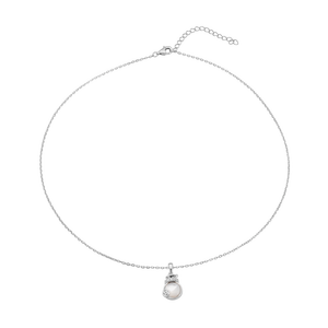 Dây cổ Bạc đính Ngọc Trai PNJSilver hình túi tiền kim tiền PMXMW060005