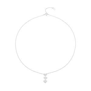 Dây cổ Vàng trắng 10K đính đá ECZ PNJ XMXMW060146