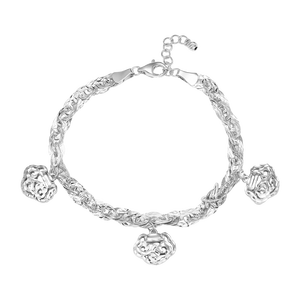 Lắc Vàng trắng Ý 18K PNJ 0000W000917