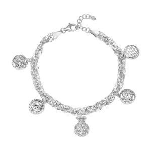 Lắc Vàng trắng Ý 18K PNJ 0000W000918