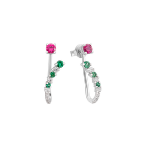 Bông tai Bạc đính đá Sythentic STYLE By PNJ ZTMXW000011