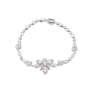 Lắc tay Vàng trắng 10K đính đá ECZ PNJ XMXMW000389