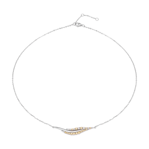 Dây cổ Vàng trắng 10K đính đá ECZ STYLE by PNJ ZTMXW000011