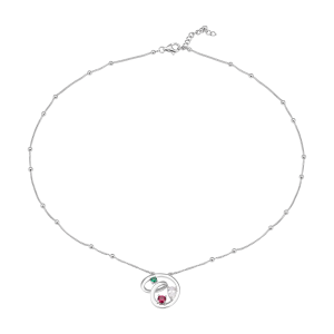 Dây cổ Vàng trắng 10K đính đá ECZ STYLE by PNJ ZTMXW000012