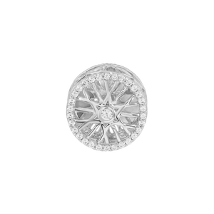 Hạt charm Vàng trắng 18K đính đá PNJ XMXMW000048