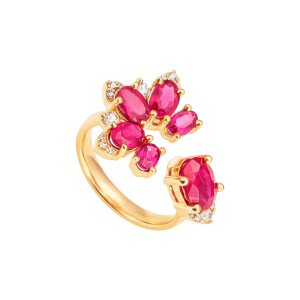 Nhẫn Vàng 18K đính đá Ruby PNJ RBMXY000033
