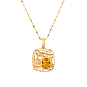 Mặt dây chuyền Vàng 18K đính đá Citrine PNJ CT00Y000018