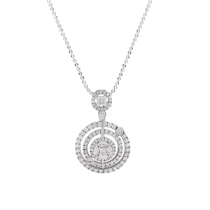 Mặt dây chuyền Kim cương Vàng trắng 14K PNJ DDDDW002172