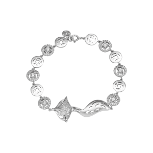 Lắc tay Vàng trắng 10K đính đá ECZ PNJ XMXMW060310