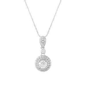 Mặt dây chuyền Kim cương Vàng trắng 14K PNJ DDDDW002110