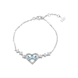 Lắc Vàng trắng 14K đính đá Disney|PNJ TPXMW000097