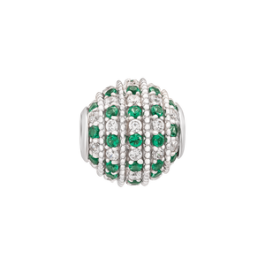 Hạt Charm Vàng trắng 18K đính đá CZ PNJ XMZTW000019