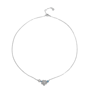 Dây cổ Vàng trắng 10K đính đá Synthetic PNJ Euphoria ZTMXW000016