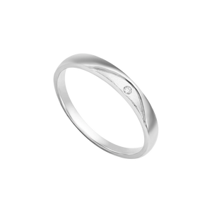 Nhẫn cưới Kim cương Vàng trắng 14K PNJ DD00W000096