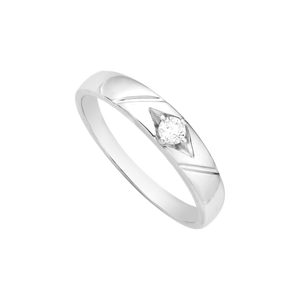 Nhẫn cưới Kim cương Vàng trắng 14K PNJ DD00W000301