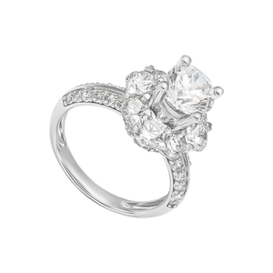 Nhẫn Vàng Trắng 10K đính đá ECZ PNJ XMXMW002973