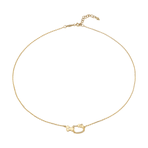 Dây cổ Vàng 14K đính đá CZ PNJ ❤️ HELLO KITTY XM00Y060111