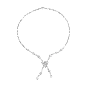 Dây cổ Vàng trắng 10K đính đá ECZ PNJ XMXMW000329