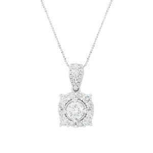 Mặt dây chuyền Kim cương Vàng trắng 14K PNJ DDDDW001374