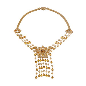 Dây cổ Vàng 18K đính đá Citrine PNJ CTMXY000020