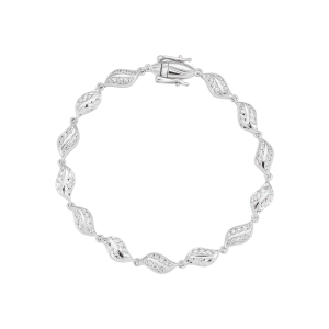 Lắc tay Vàng Trắng 10K đính đá ECZ PNJ XMXMW000428