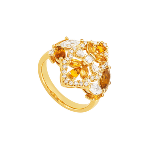 Nhẫn Vàng 18K đính đá Citrine PNJ CTMXY000020