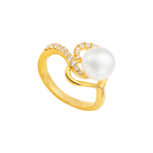 Nhẫn Vàng 14K đính ngọc trai Akoya PNJ Trịnh Collection PAXMY000043