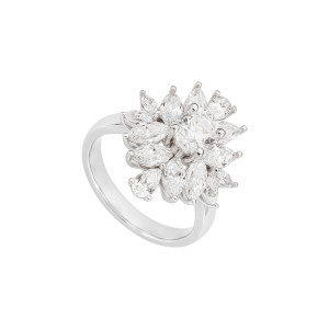 Nhẫn Vàng Trắng 10K đính đá ECZ PNJ XMXMW003434