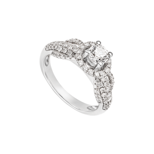 Nhẫn Kim Cương PNJ Vàng trắng 14K