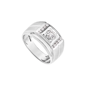 Nhẫn nam Kim cương Vàng trắng 14K PNJ DDDDW000339