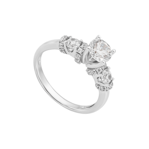 Nhẫn Vàng trắng 10K đính đá ECZ PNJ XMXMW000177