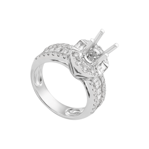 Vỏ nhẫn Kim cương Vàng trắng 18K PNJ 00DDW062001