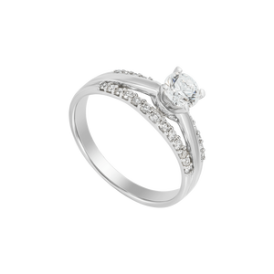 Nhẫn Kim cương Vàng trắng 14K PNJ DDDDW004731