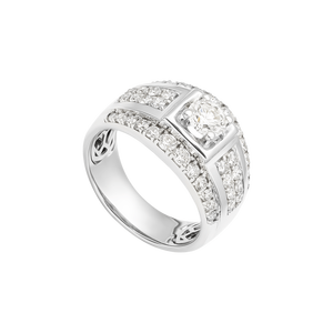 Nhẫn nam Kim cương Vàng trắng 14K PNJ DDDDW001855