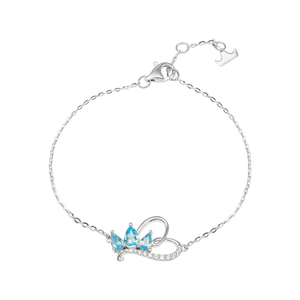 Lắc Vàng trắng 14K đính đá Disney|PNJ TPMXW000009