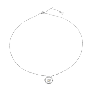 Dây cổ Bạc đính đá Disney|PNJ Tangled ZTXMW000030