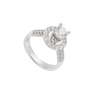 Nhẫn Kim cương Vàng Trắng 14K PNJ DDDDW011251