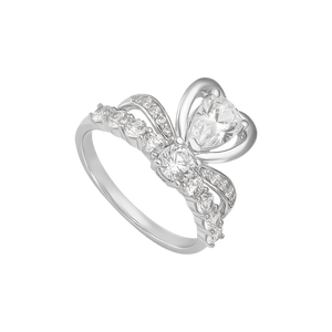 Nhẫn Vàng Trắng 10K đính đá ECZ PNJ XMXMW004069